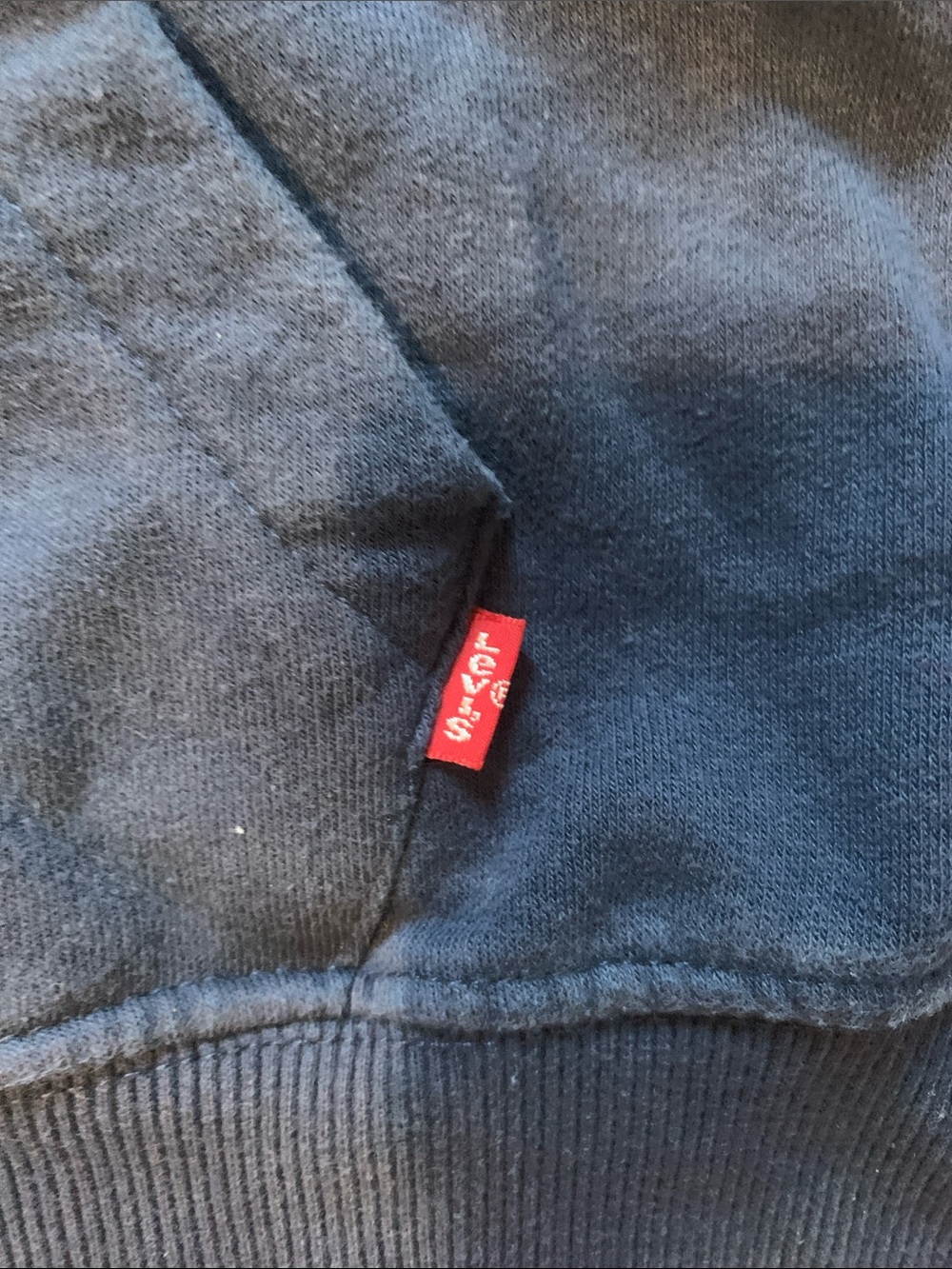 Levi's Navy Hoodie with Red Logo Pullover 14 16 - Picture 2 of 4